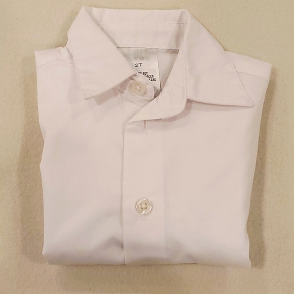 White Long Sleeve Button Down Shirt - Picture 1 of 4